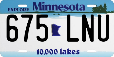 MN license plate 675LNU