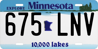 MN license plate 675LNV