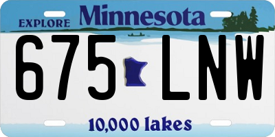 MN license plate 675LNW