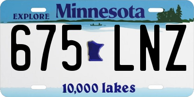 MN license plate 675LNZ