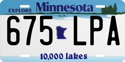 MN license plate 675LPA