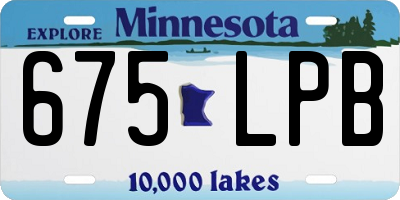 MN license plate 675LPB