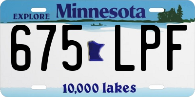 MN license plate 675LPF