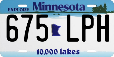 MN license plate 675LPH