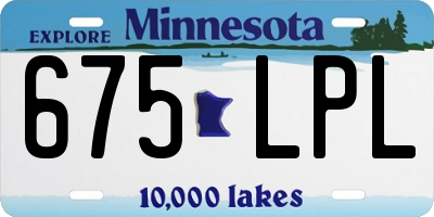 MN license plate 675LPL