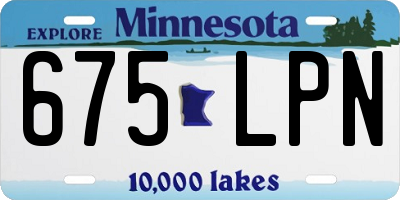 MN license plate 675LPN