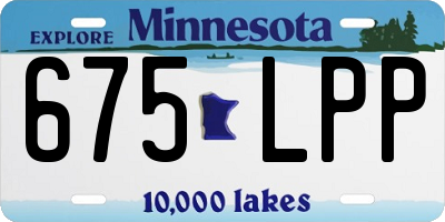 MN license plate 675LPP