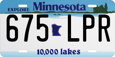 MN license plate 675LPR