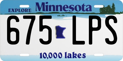 MN license plate 675LPS