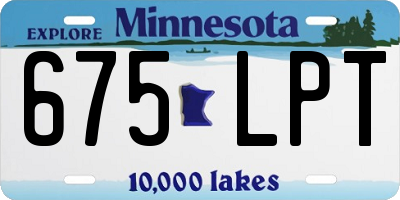 MN license plate 675LPT