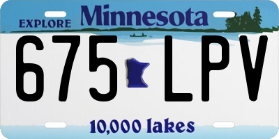 MN license plate 675LPV