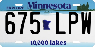 MN license plate 675LPW