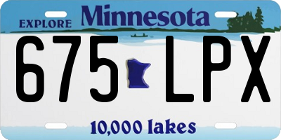MN license plate 675LPX