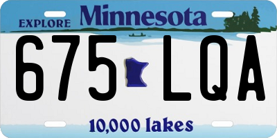 MN license plate 675LQA