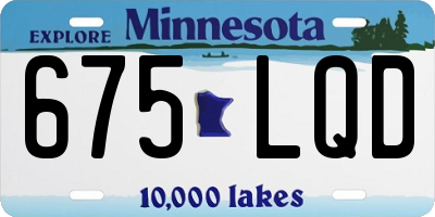 MN license plate 675LQD