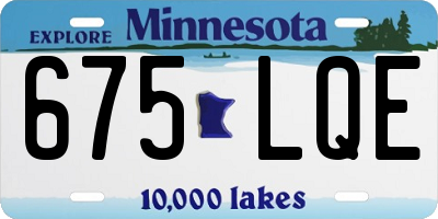 MN license plate 675LQE