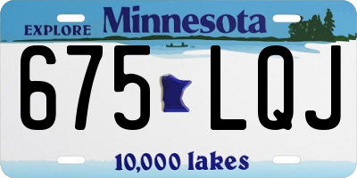 MN license plate 675LQJ