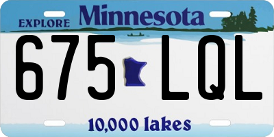 MN license plate 675LQL