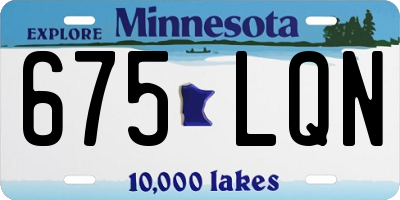 MN license plate 675LQN