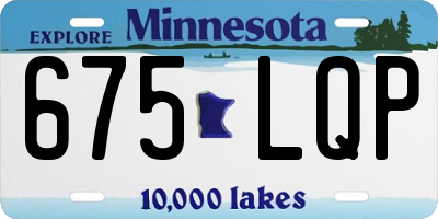 MN license plate 675LQP
