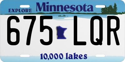 MN license plate 675LQR