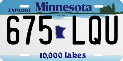 MN license plate 675LQU
