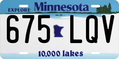 MN license plate 675LQV