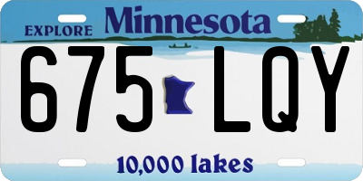 MN license plate 675LQY