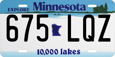 MN license plate 675LQZ