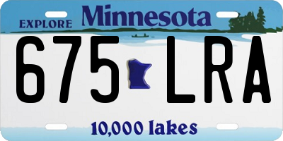 MN license plate 675LRA