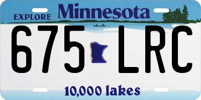 MN license plate 675LRC