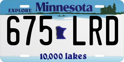 MN license plate 675LRD