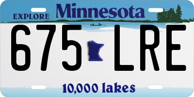 MN license plate 675LRE