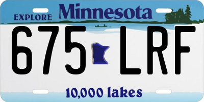 MN license plate 675LRF