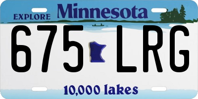 MN license plate 675LRG