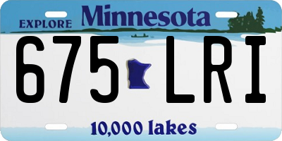 MN license plate 675LRI