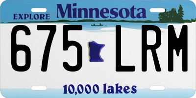 MN license plate 675LRM
