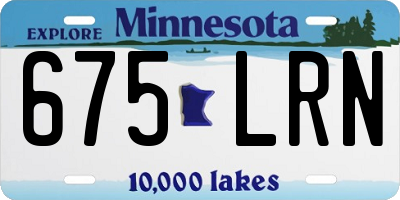 MN license plate 675LRN