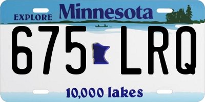 MN license plate 675LRQ
