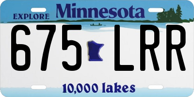 MN license plate 675LRR