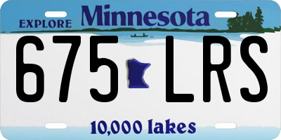 MN license plate 675LRS