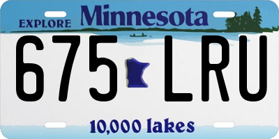 MN license plate 675LRU