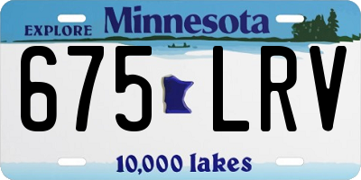 MN license plate 675LRV