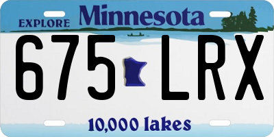 MN license plate 675LRX