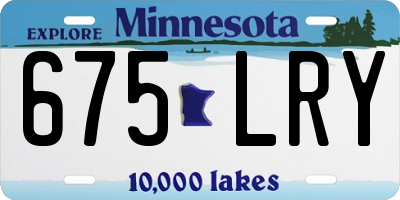 MN license plate 675LRY