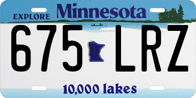 MN license plate 675LRZ