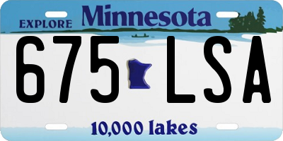 MN license plate 675LSA