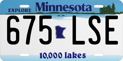 MN license plate 675LSE