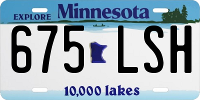 MN license plate 675LSH