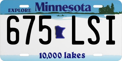 MN license plate 675LSI
